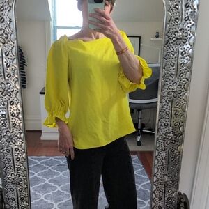 Trina Turk Bright Yellow Blouse